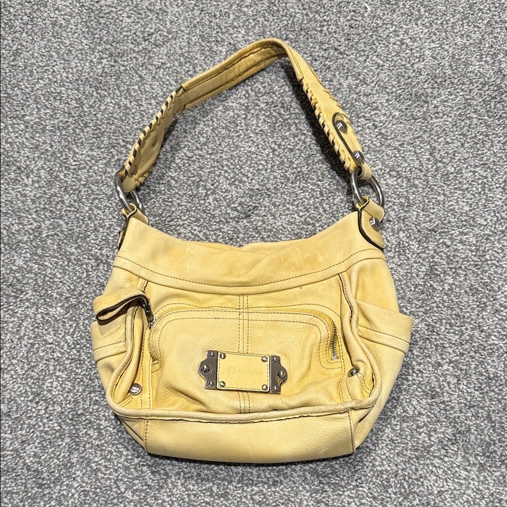 Yellow Leather Shoulder Bag